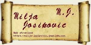 Milja Josipović vizit kartica